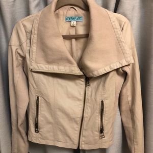 New Leather Jacket, Creme color, Size Small